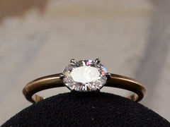EB East-West 0.66ct Oval Diamond Engagement Ring