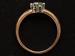 EB 0.69ct Light Gray-Green Old Mine Cut Diamond Engagement Ring