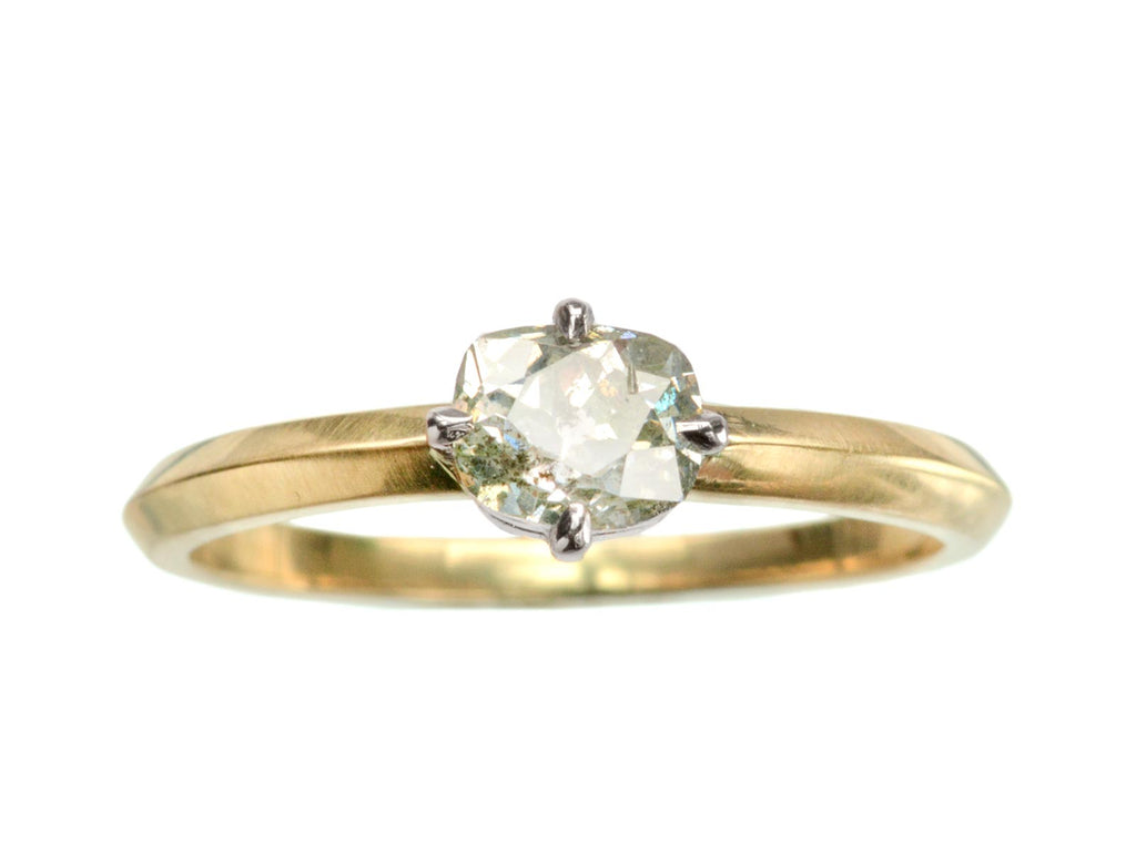 EB 0.69ct Grey-Green Diamond Ring (on white background)