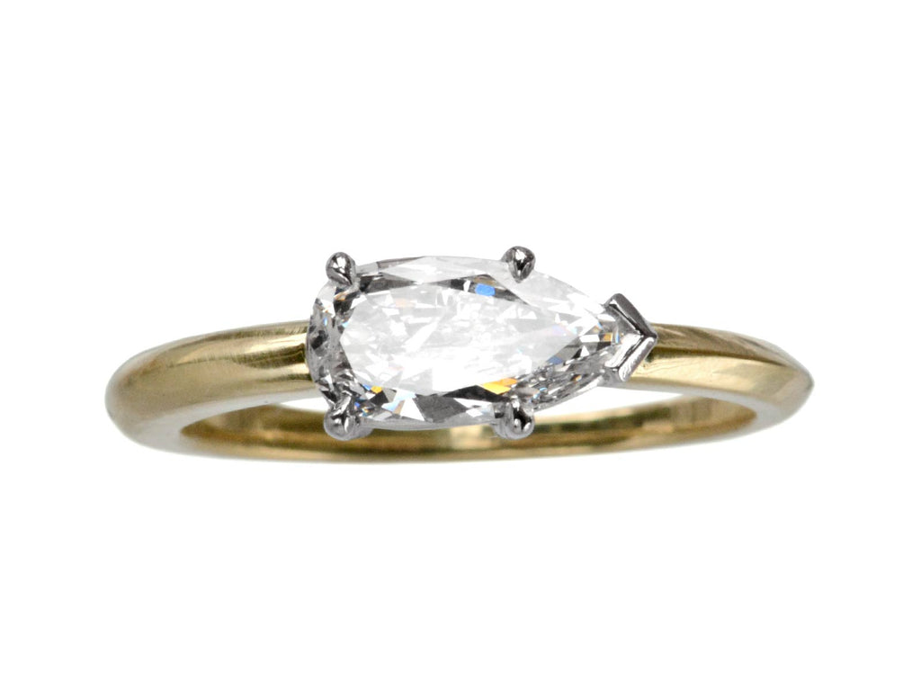EB 0.69ct Pear Diamond Ring (on white background)