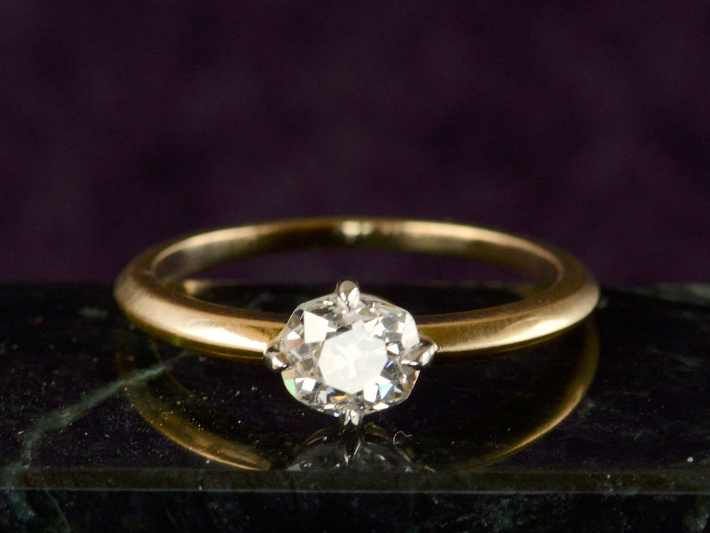 EB 0.70ct Old Mine Cut Diamond Solitaire Engagement Ring