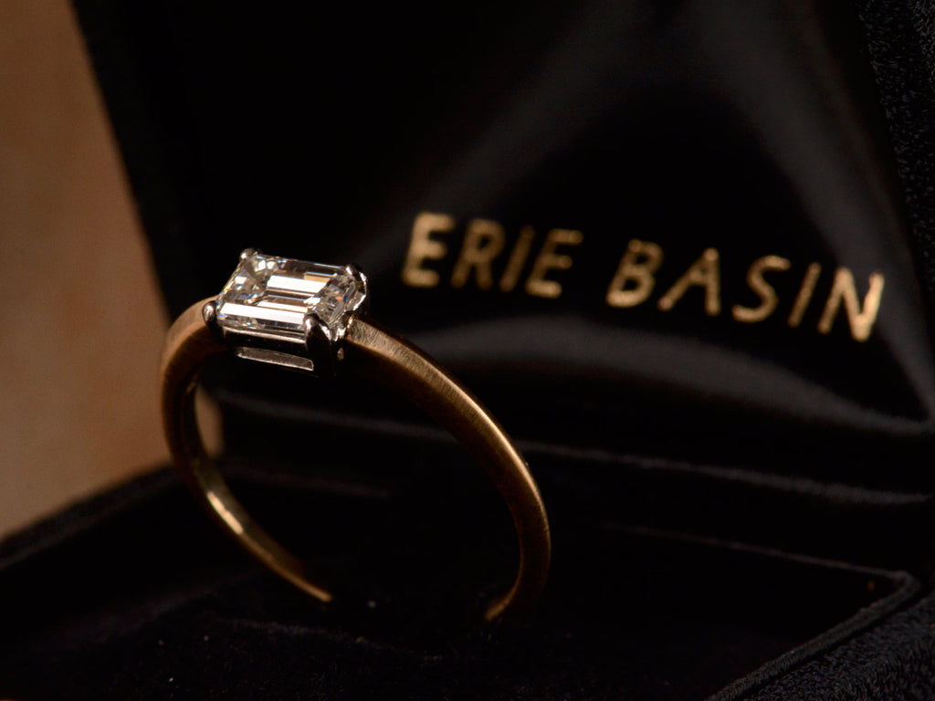 EB 0.71ct Emerald Cut Diamond Engagement Ring