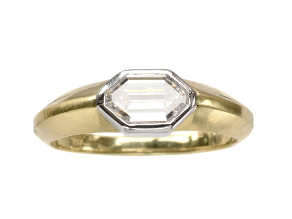 EB 0.72ct Diamond Signet Ring (on white background)
