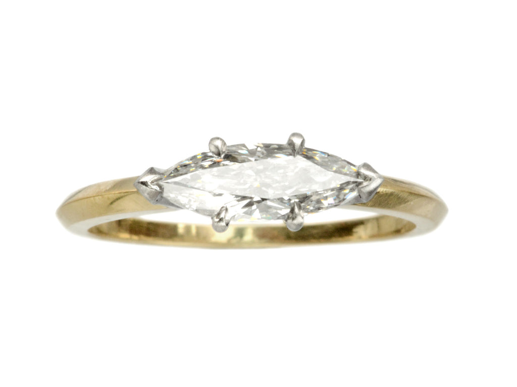 EB 0.73ct Marquise Diamond Ring (on white background)
