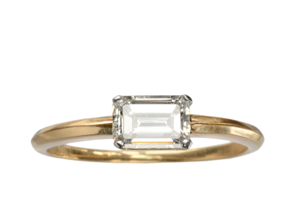 EB 0.74ct Emerald Cut Ring (on white background)