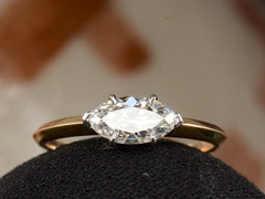 EB 0.75ct Old Cut Marquise Diamond Engagement Ring