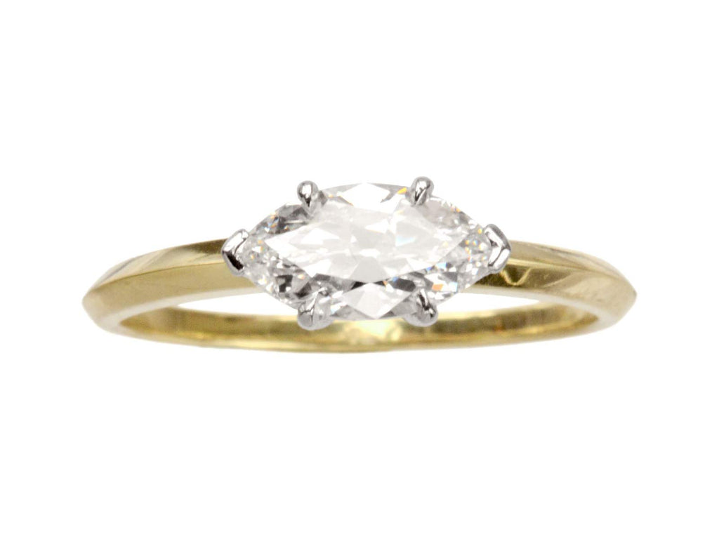 EB 0.75ct Marquise Diamond Ring (on white background)