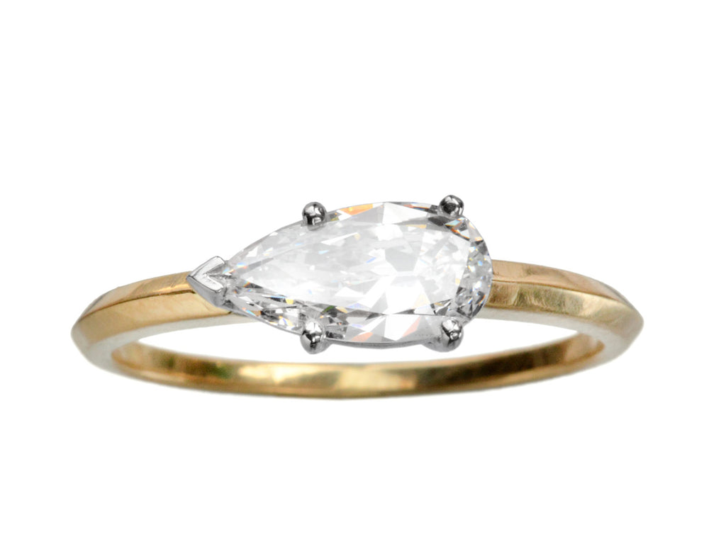 EB 0.75ct Pear Ring (on white background)