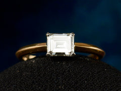 EB East-West 0.78ct Emerald Cut Diamond Engagement Ring