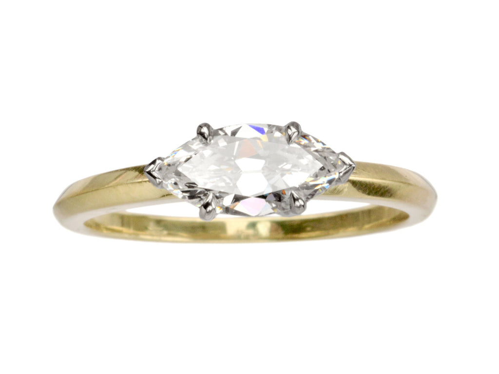 EB 0.78ct Marquise Diamond Ring (on white background)