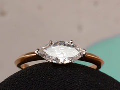 EB East-West 0.79ct Marquise Diamond Engagement Ring