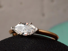 EB East-West 0.79ct Marquise Diamond Engagement Ring