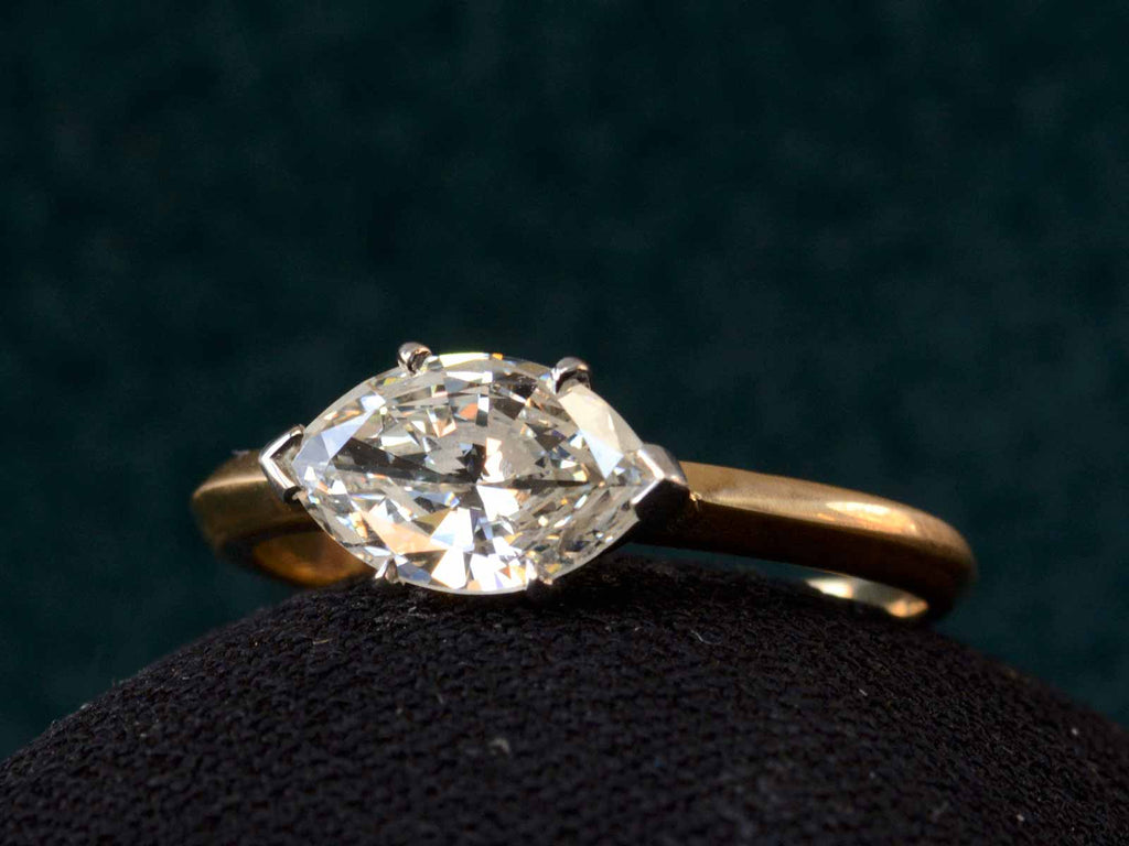 EB East-West 0.84ct Marquise Cut Diamond Engagement Ring