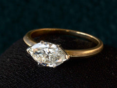 EB East-West 0.84ct Marquise Cut Diamond Engagement Ring