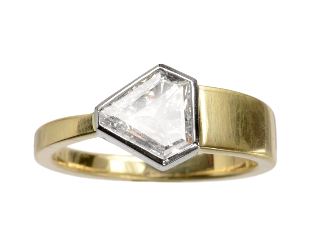 EB 0.84ct Shield Ring (on white background)