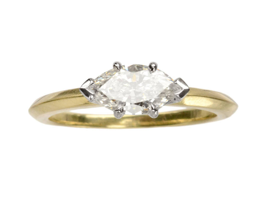 EB 0.85ct Marquise Diamond Ring (on white background)