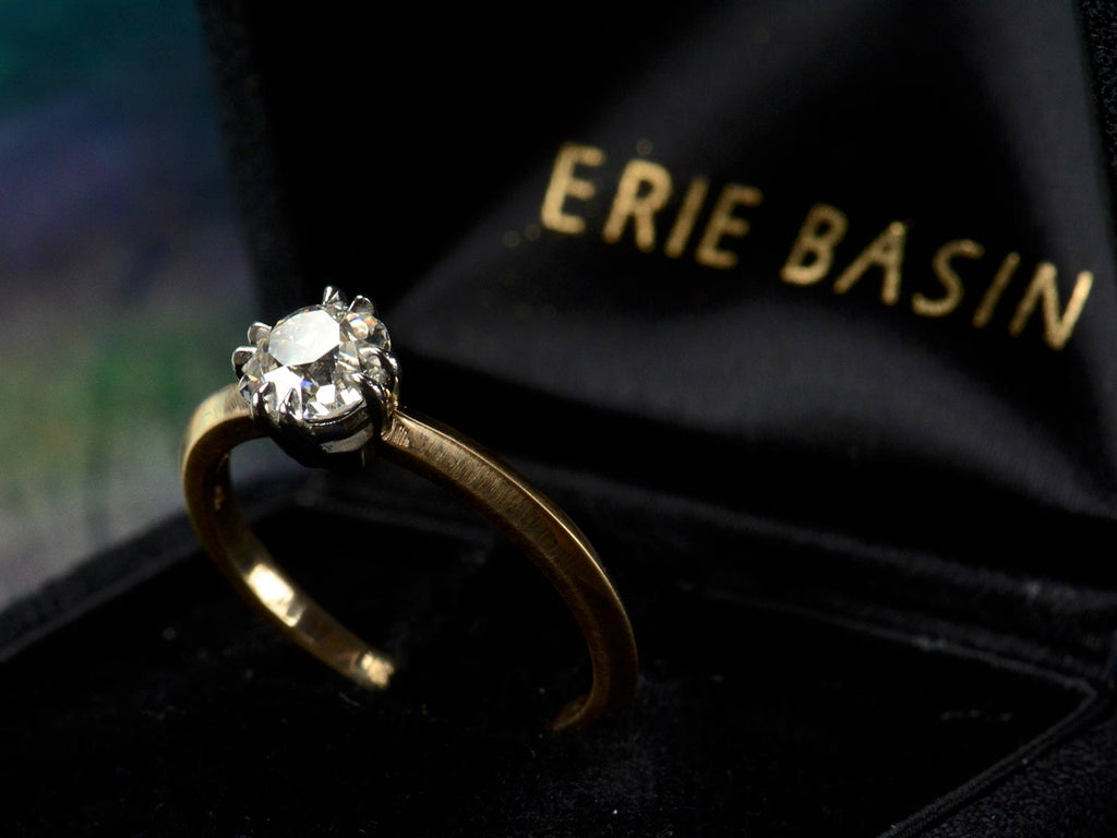 EB 0.86ct Old Mine Cut Diamond Solitaire Engagement Ring
