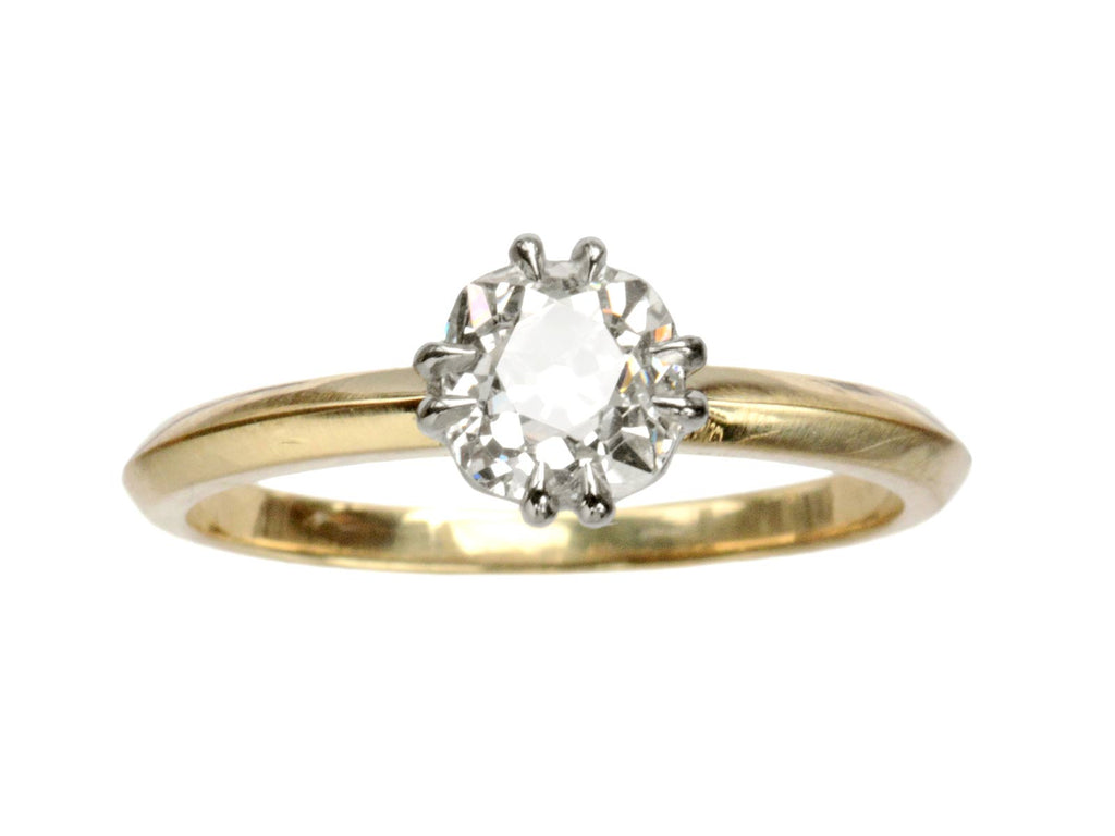 EB 0.86ct Old Mine Cut Diamond Solitaire Engagement Ring