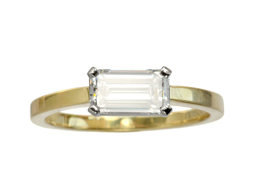EB 0.87ct Emerald Cut Ring (on white background)
