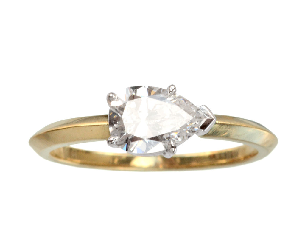 EB 0.87ct Pear Diamond Ring (on white background)