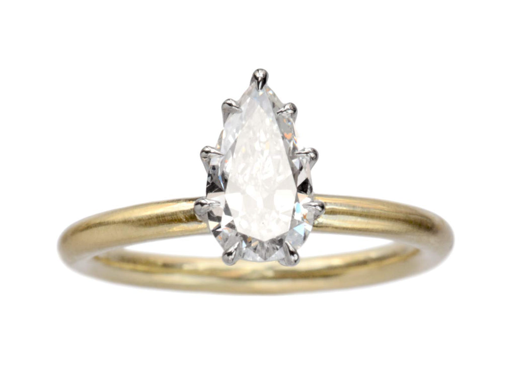 EB 0.87ct Pear Diamond Ring (on white background)
