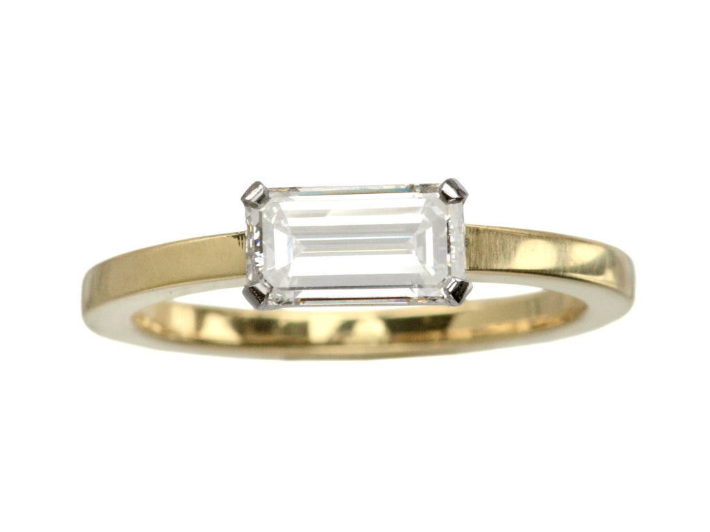 EB 0.90ct Emerald Cut Ring (on white background)