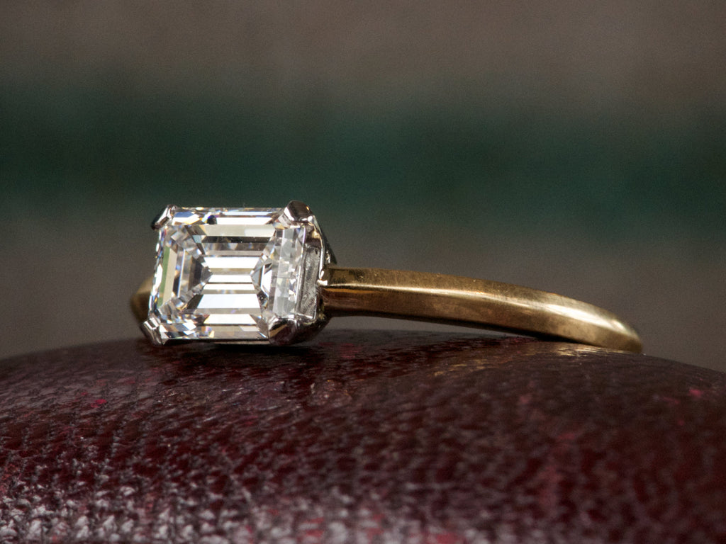 EB 0.90ct Emerald Cut Diamond Engagement Ring