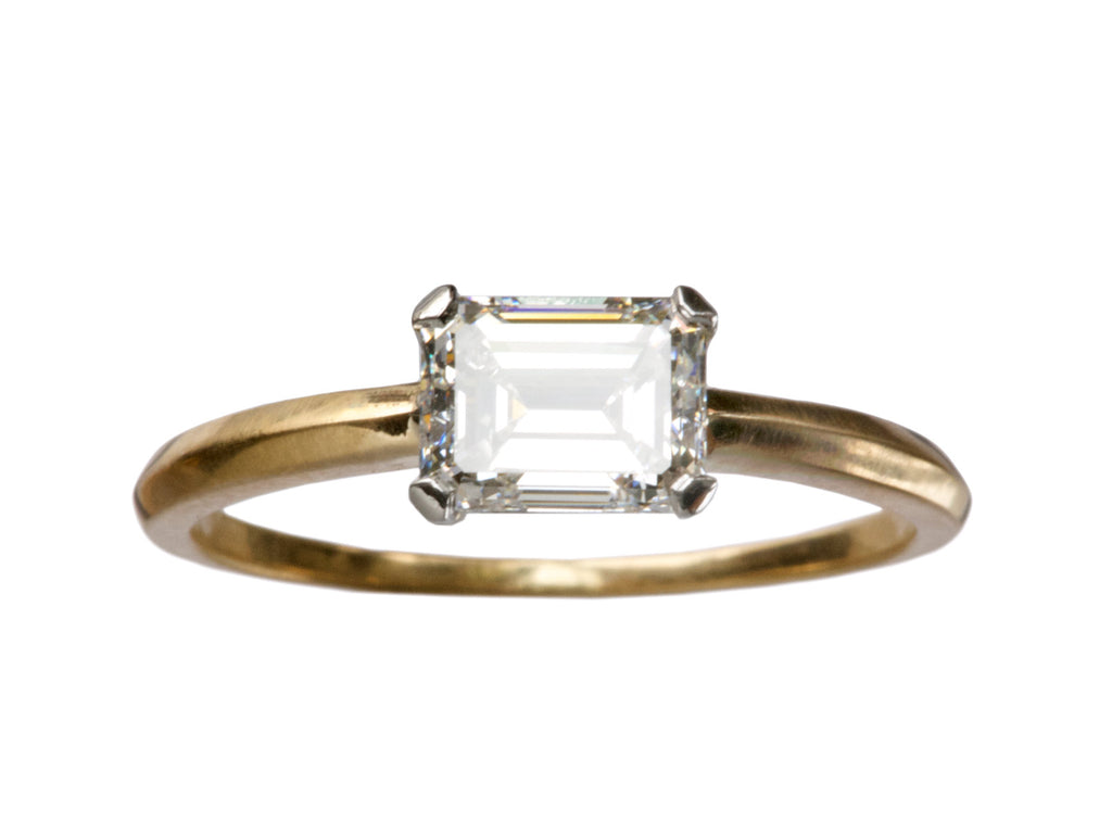 EB 0.90ct Emerald Cut Diamond Engagement Ring