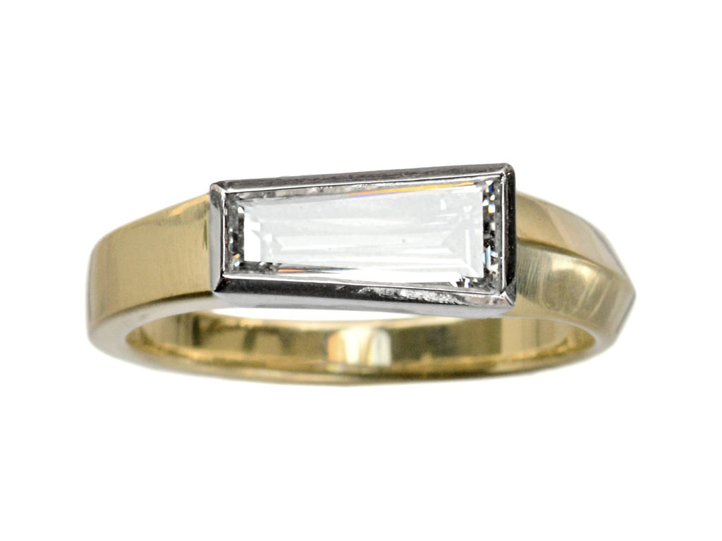EB 0.90ct Asymmetrical Baguette Ring (on white background)
