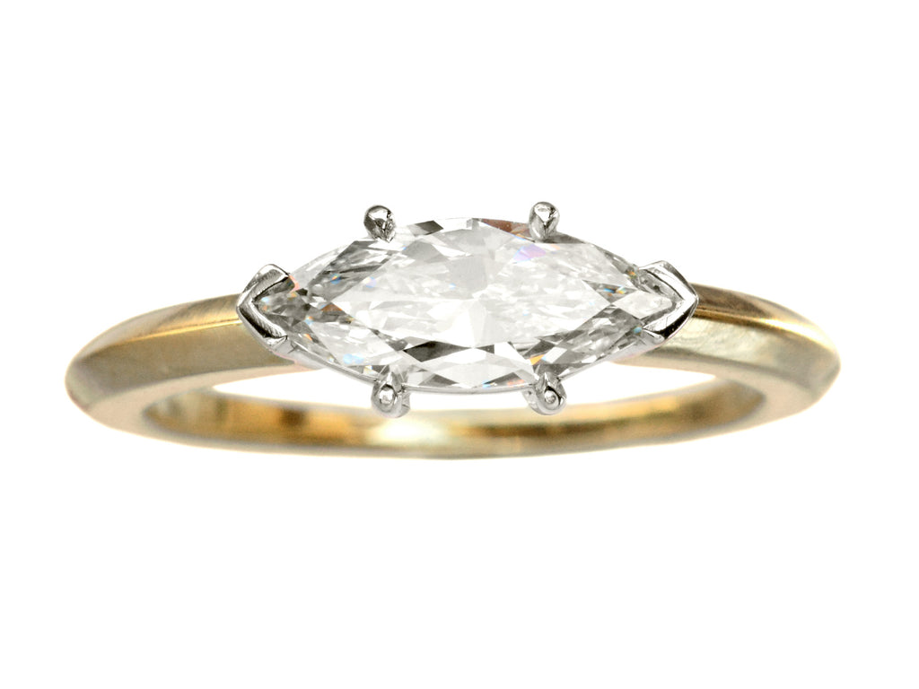 EB 0.91ct Marquise Diamond Ring (on white background)
