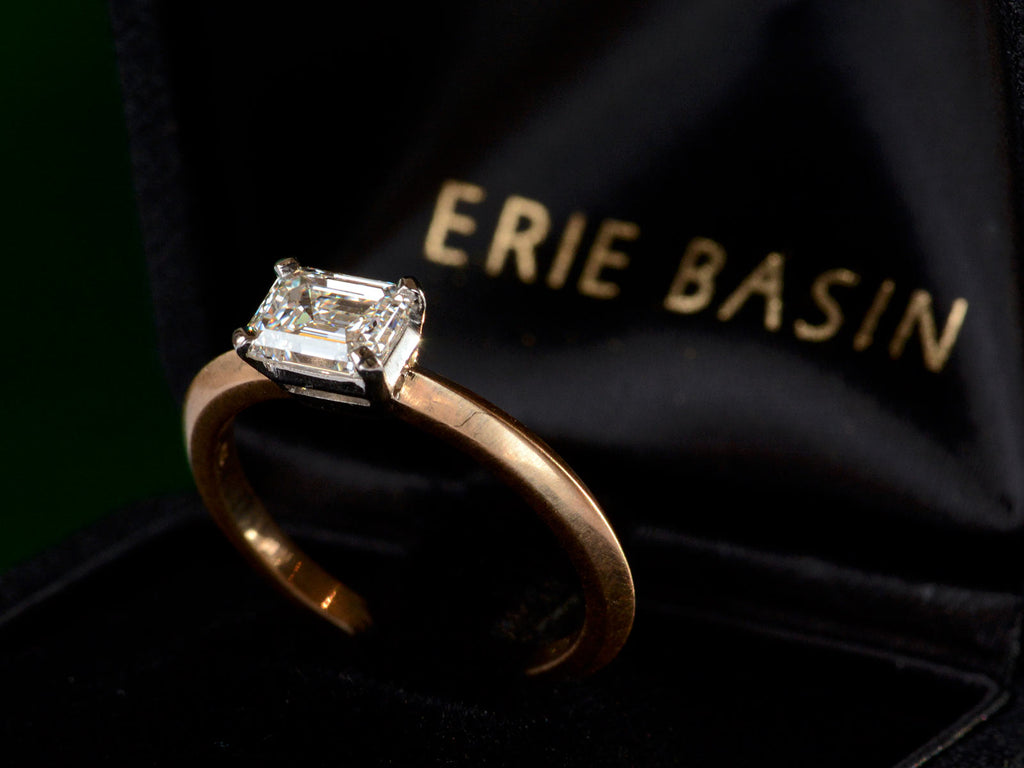 EB 0.92ct East-West Emerald Cut Diamond Ring