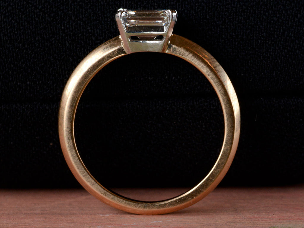 EB 0.92ct East-West Emerald Cut Diamond Ring