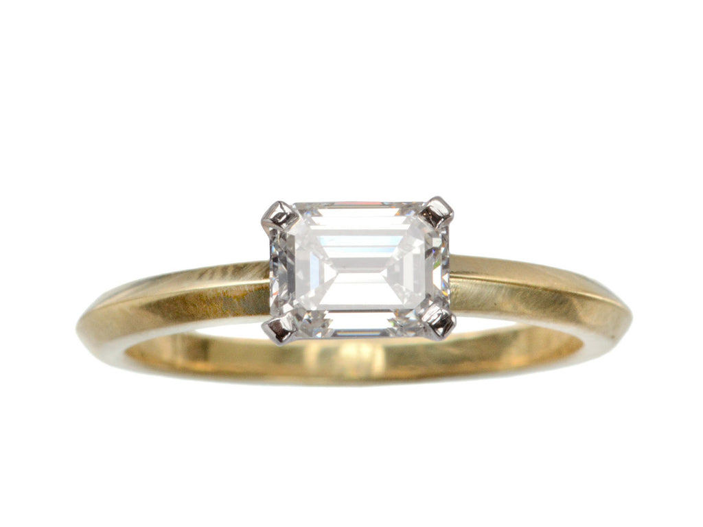 EB 0.92ct Emerald Cut Ring (on white background)
