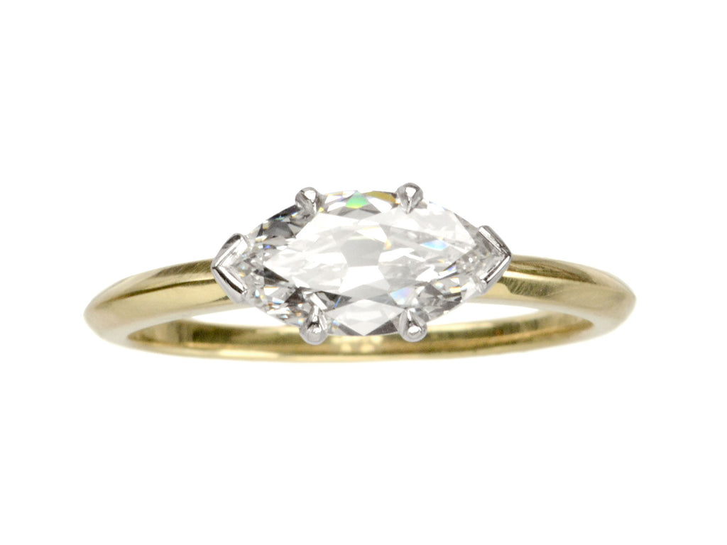 EB 0.92ct Marquise Diamond Ring (on white background)
