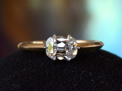 EB 0.92ct Old Mine Cut Diamond Solitaire Engagement Ring
