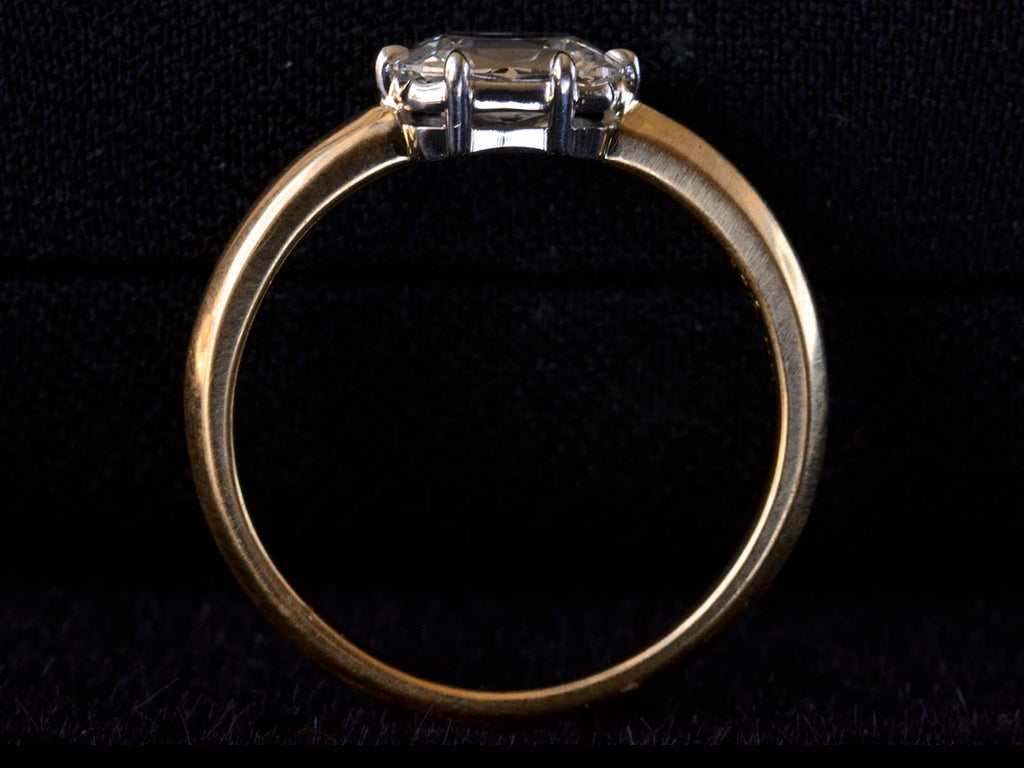 EB 0.92ct Elongated Old Mine Ring (profile view)