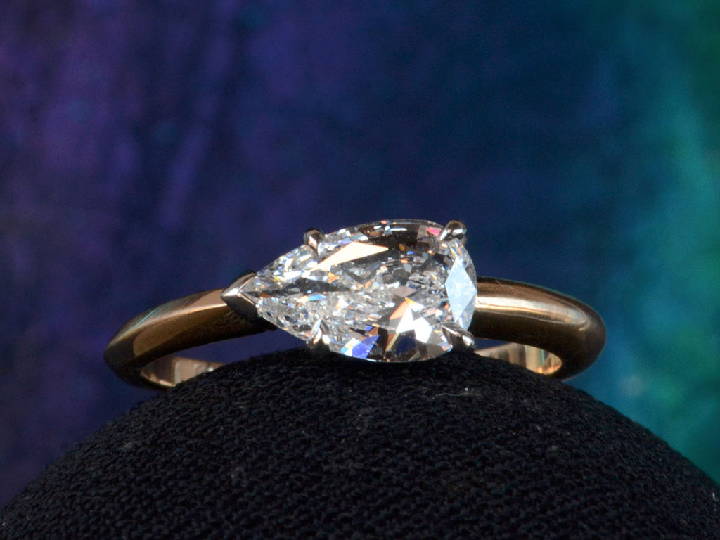 EB 0.92ct Pear Diamond Ring