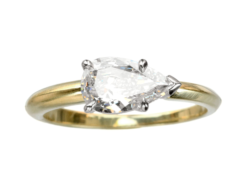 EB 0.92ct Pear Diamond Ring (on white background)