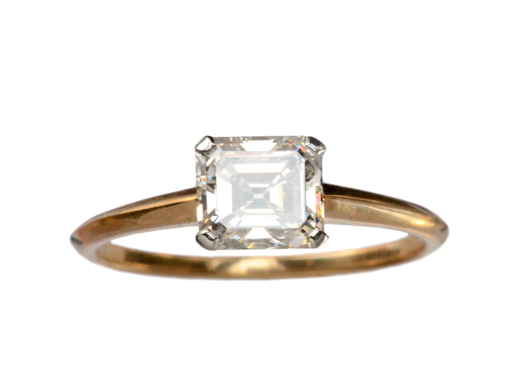 EB 0.93ct Emerald Cut Diamond Ring (on white background)