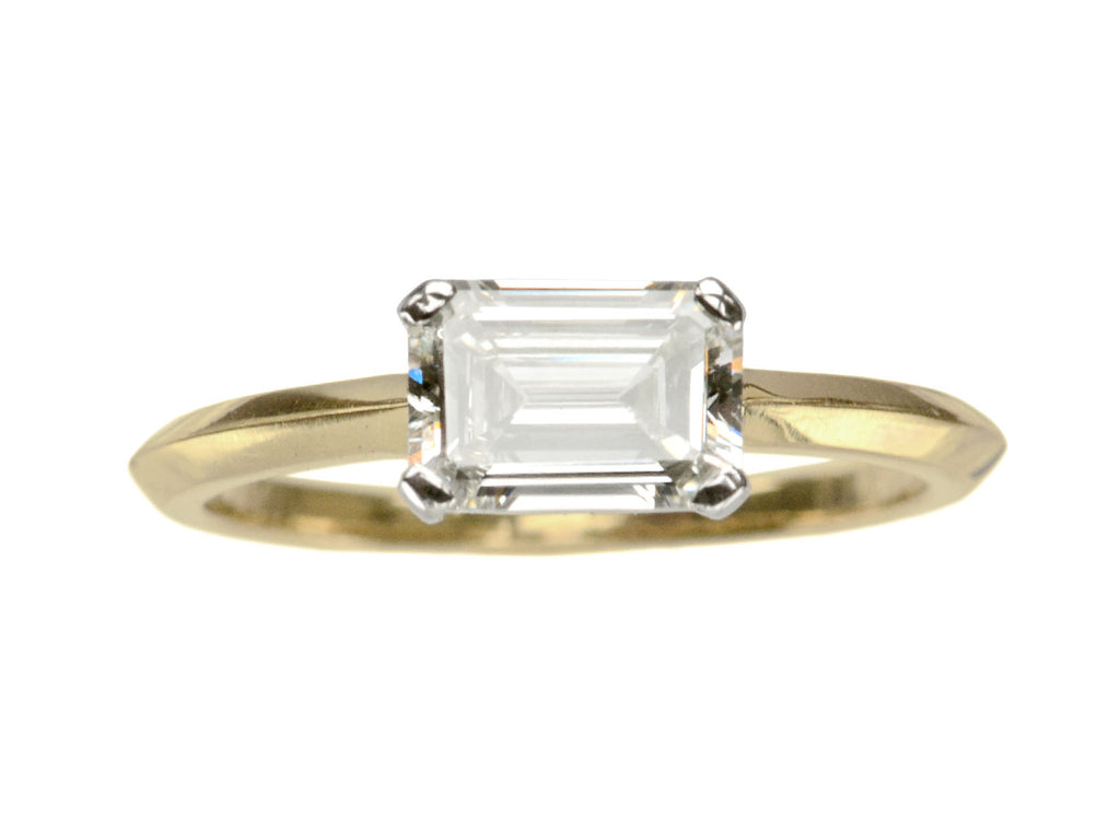 EB 0.94ct Emerald Cut Ring (on white background)