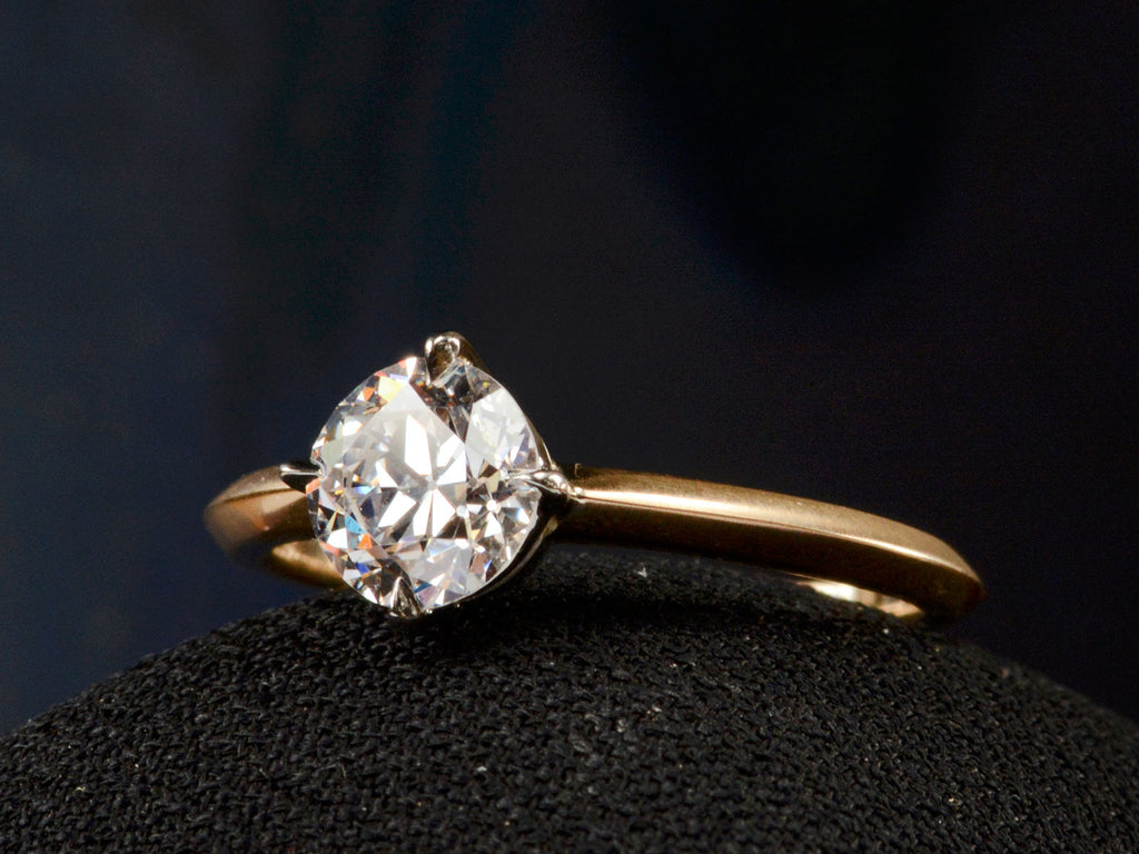 EB 0.95ct Old Cut Diamond Engagement Ring