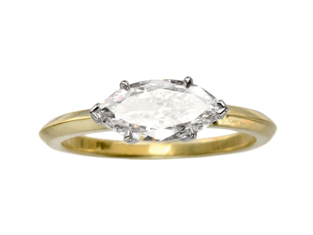 EB 0.95ct East-West Marquise Ring (on white background)