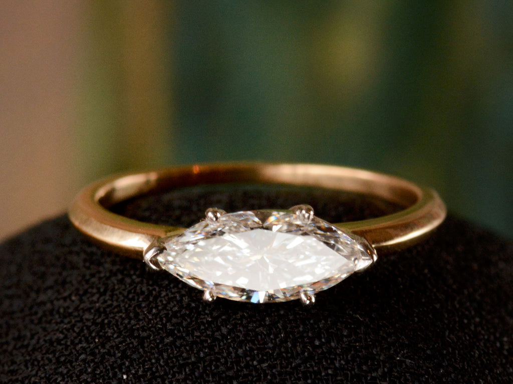 EB 0.96ct East-West Marquise Diamond Ring