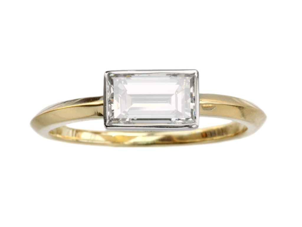 EB 0.97ct Rectangular Diamond Ring (on white background)
