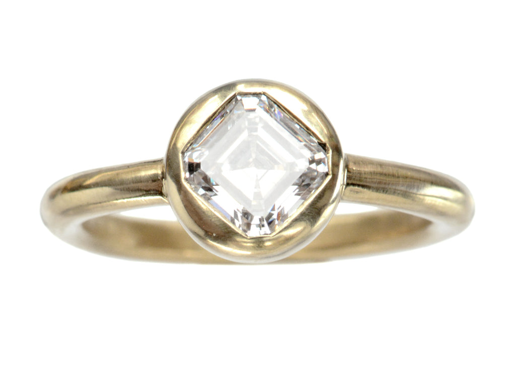 EB 0.98ct Asscher Signet Ring (on white background)