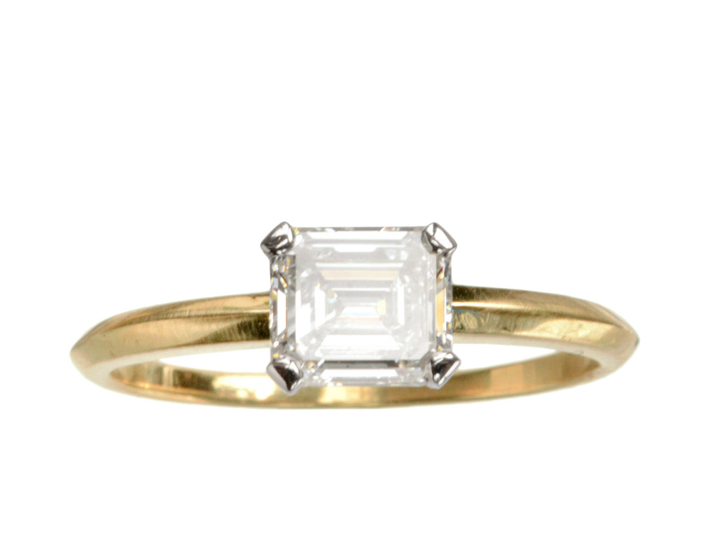 EB 0.98ct Emerald Cut Ring (on white background)