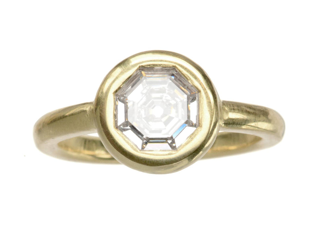 EB 0.98ct Octagonal Diamond Ring (on white background)
