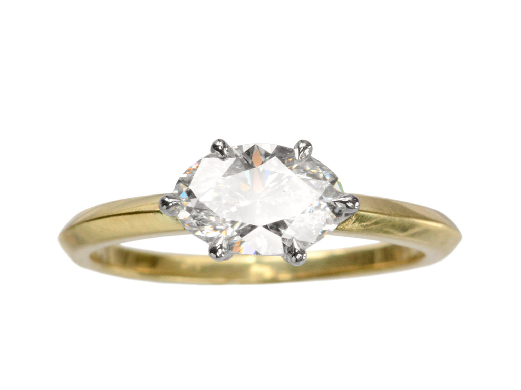 EB 0.99ct Oval Diamond Ring (on white background)