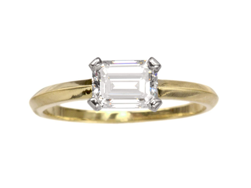 EB 1.02ct Emerald Cut Ring (on white background)