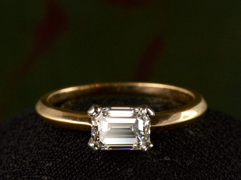 EB East-West 1.02ct Emerald Cut Diamond Engagement Ring